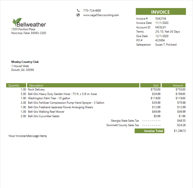 Sage 50 Simple Sales Invoices DataSoft Corporation Sage 50 DSStudio