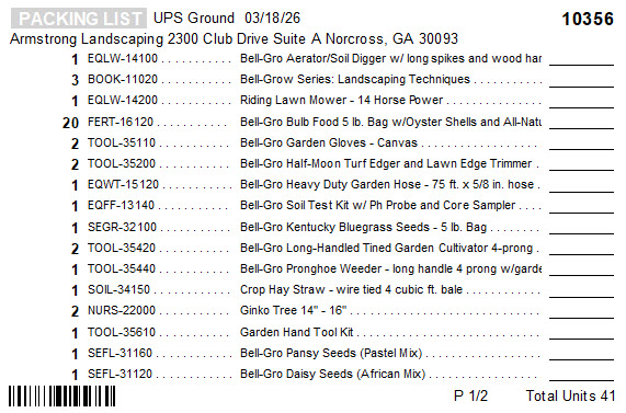 Packing Slip Label 4x6 Articles
