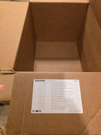 Sample packing list box label