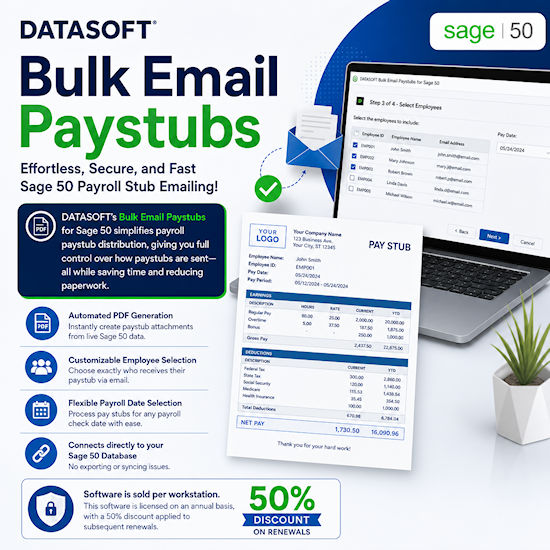 Bulk Email Paystubs Sage 50